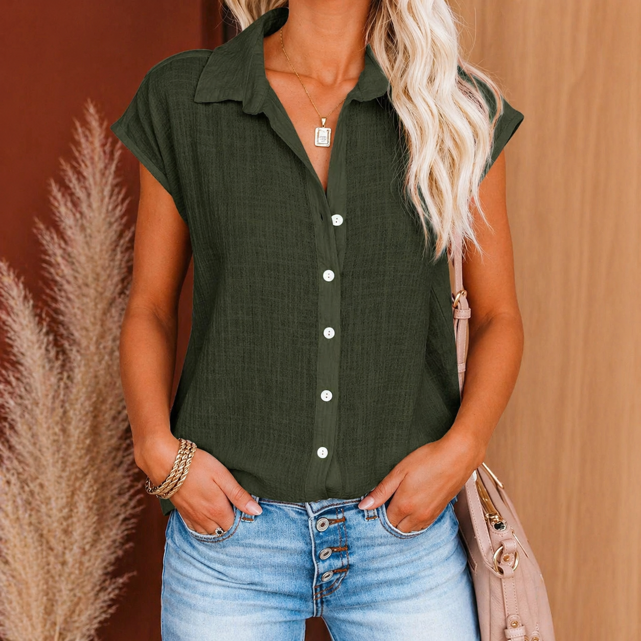 Camicia Donna in Misto Lino-Cotone