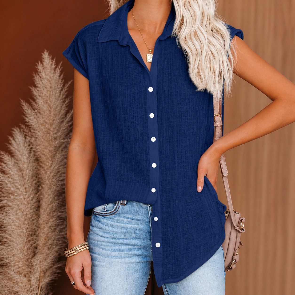 Camicia Donna in Misto Lino-Cotone