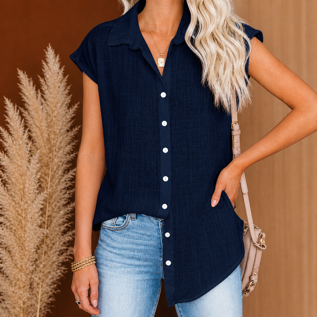 Camicia Donna in Misto Lino-Cotone