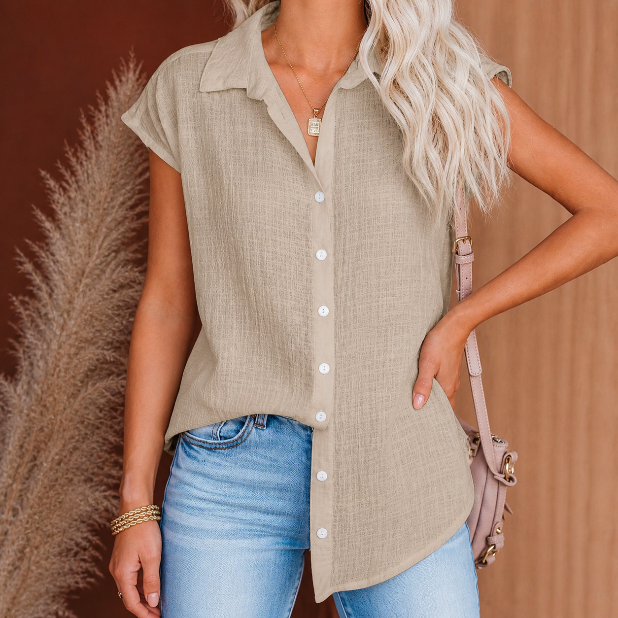 Camicia Donna in Misto Lino-Cotone