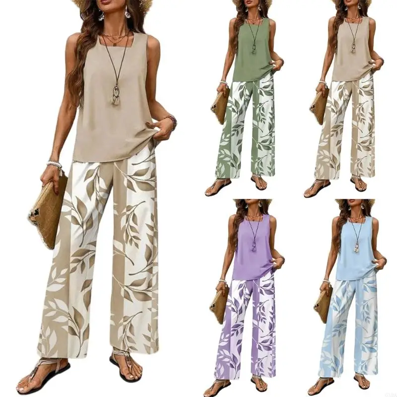 Set Donna 2 Pezzi Palazzo con Stampa Botanica