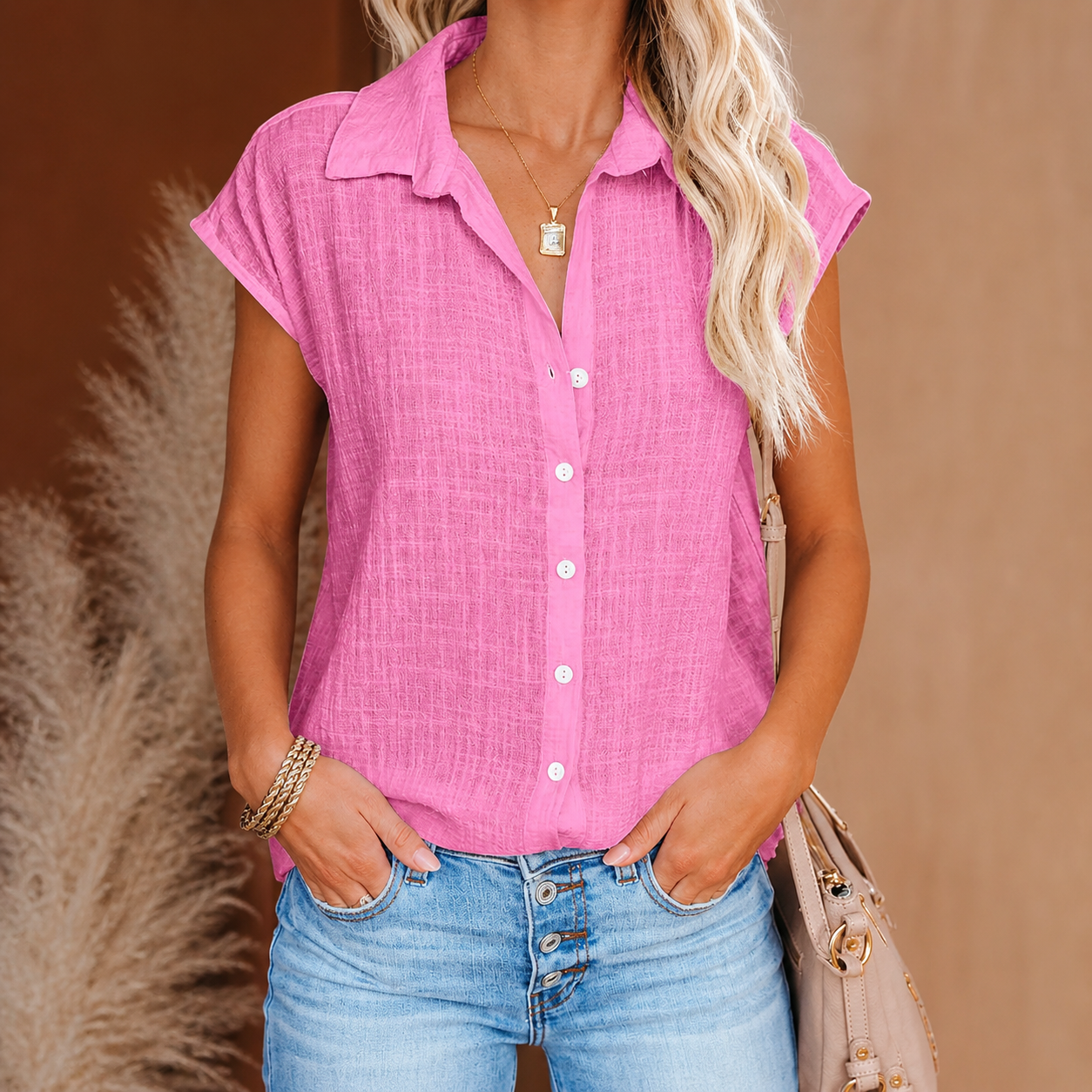 Camicia Donna in Misto Lino-Cotone