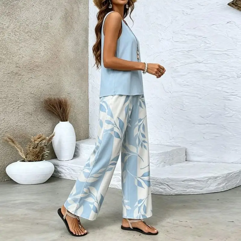 Set Donna 2 Pezzi Palazzo con Stampa Botanica
