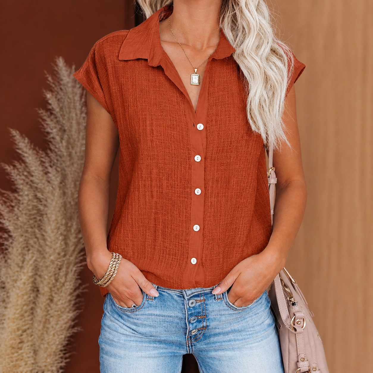 Camicia Donna in Misto Lino-Cotone