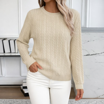 Dolce Lana - Maglione a Treccia in Lana Morbida