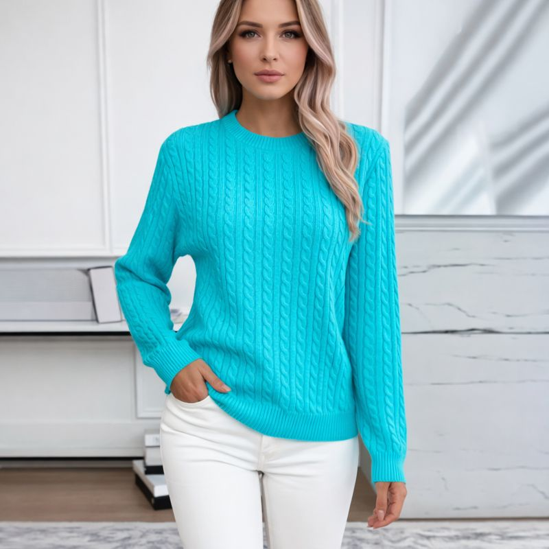 Dolce Lana - Maglione a Treccia in Lana Morbida