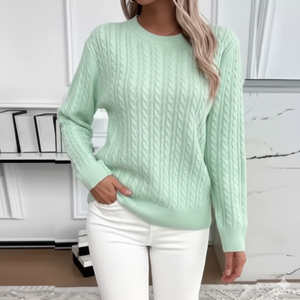 Dolce Lana - Maglione a Treccia in Lana Morbida