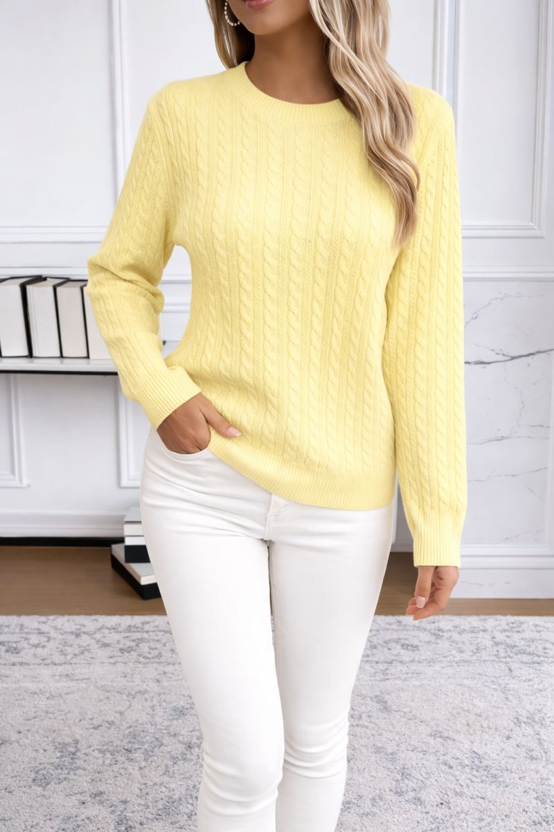 Dolce Lana - Maglione a Treccia in Lana Morbida