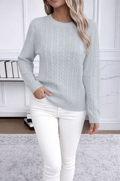 Dolce Lana - Maglione a Treccia in Lana Morbida