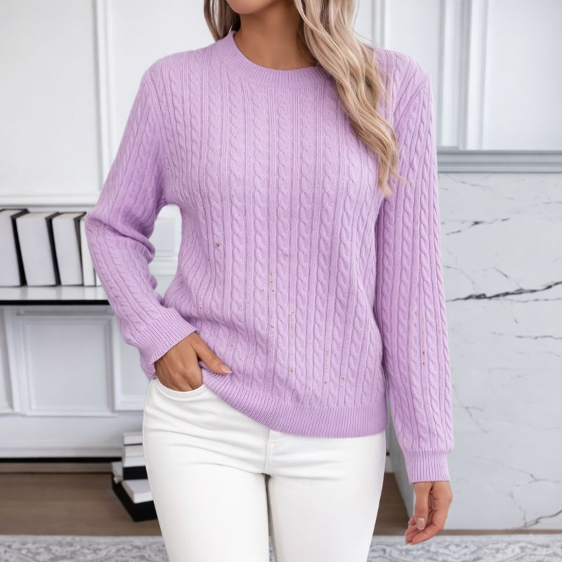 Dolce Lana - Maglione a Treccia in Lana Morbida