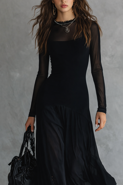 Abito lungo in tulle